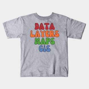 Retro GIS Analyst, GIS Specialist, Cartography Kids T-Shirt